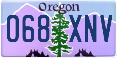 OR license plate 068XNV