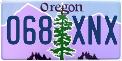 OR license plate 068XNX