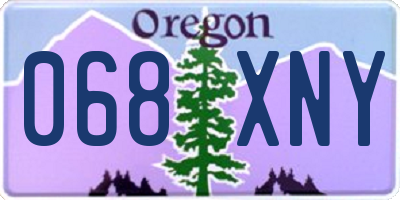 OR license plate 068XNY