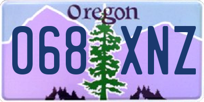 OR license plate 068XNZ