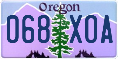 OR license plate 068XOA