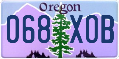 OR license plate 068XOB