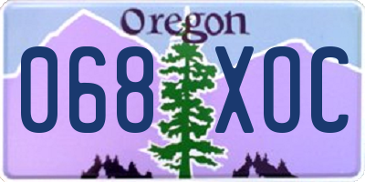 OR license plate 068XOC
