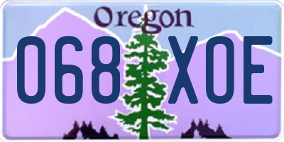 OR license plate 068XOE