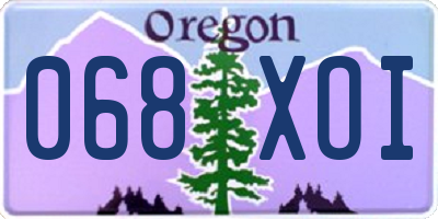 OR license plate 068XOI
