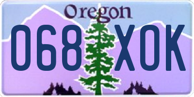 OR license plate 068XOK