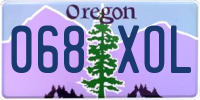 OR license plate 068XOL