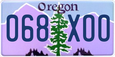 OR license plate 068XOO