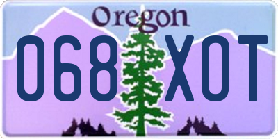 OR license plate 068XOT