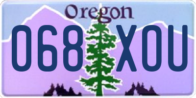OR license plate 068XOU
