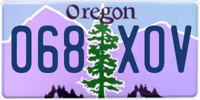 OR license plate 068XOV