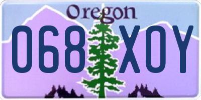 OR license plate 068XOY