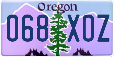 OR license plate 068XOZ