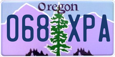 OR license plate 068XPA