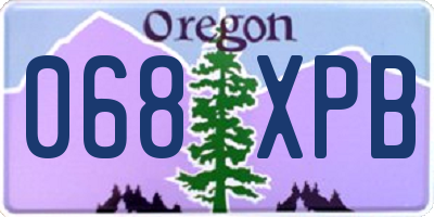 OR license plate 068XPB