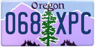 OR license plate 068XPC