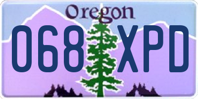 OR license plate 068XPD