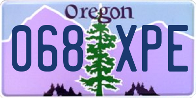 OR license plate 068XPE