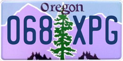 OR license plate 068XPG