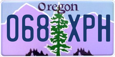 OR license plate 068XPH