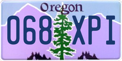 OR license plate 068XPI