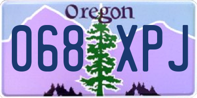 OR license plate 068XPJ