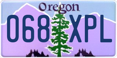 OR license plate 068XPL