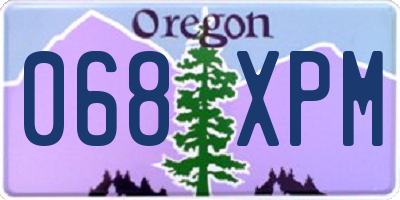 OR license plate 068XPM