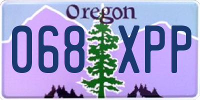 OR license plate 068XPP
