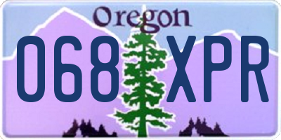 OR license plate 068XPR