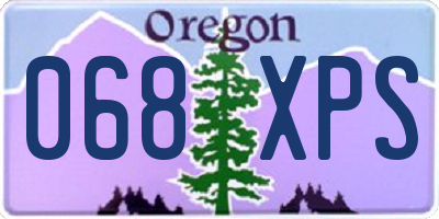 OR license plate 068XPS