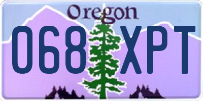 OR license plate 068XPT