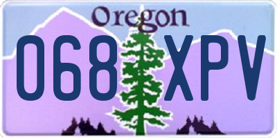OR license plate 068XPV