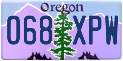 OR license plate 068XPW
