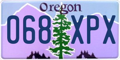 OR license plate 068XPX