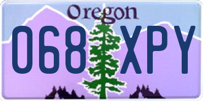OR license plate 068XPY