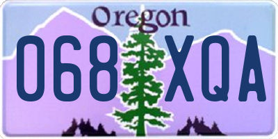 OR license plate 068XQA