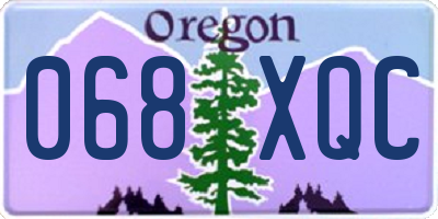 OR license plate 068XQC