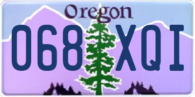 OR license plate 068XQI