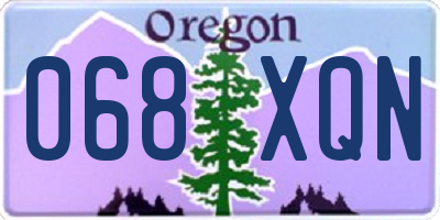 OR license plate 068XQN