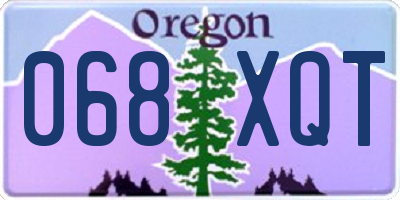 OR license plate 068XQT
