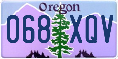 OR license plate 068XQV