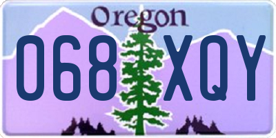 OR license plate 068XQY