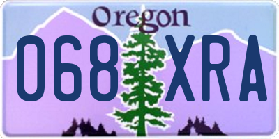 OR license plate 068XRA