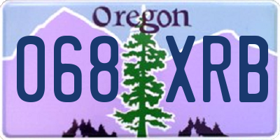 OR license plate 068XRB