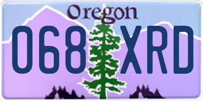 OR license plate 068XRD