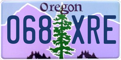 OR license plate 068XRE