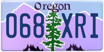 OR license plate 068XRI