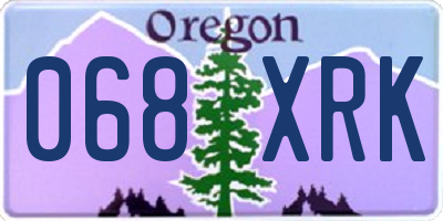 OR license plate 068XRK