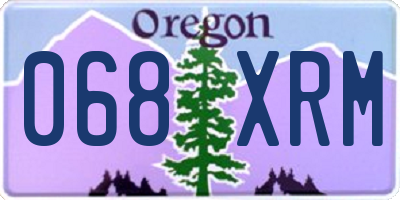 OR license plate 068XRM